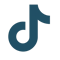generate the tiktok logo with our colorprofile R1G107B133 transparent besides the edges of the logo so it matches the Facbeook Google and Snapchat icons on this page