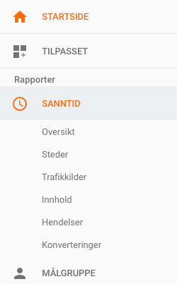 Google Analytics Sanntid