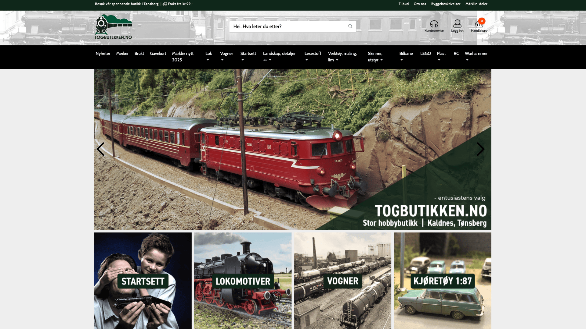 Togbutikken nettbutikk